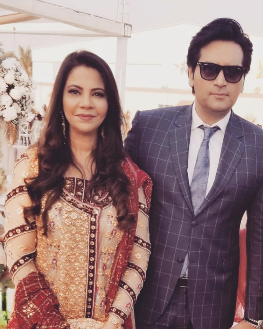 New Awesome Photos of Humayun Saeed with his Wife Samina Humayun