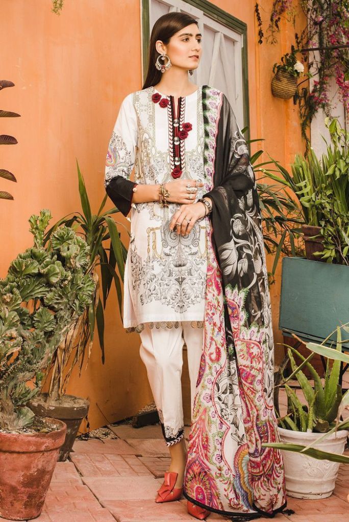 Stylish Ethnic by Outfitters Dar Unstitched lawn Volume2 for Girls