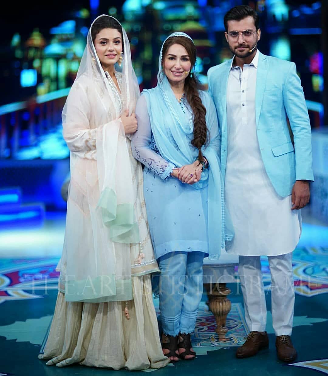 Zara Noor Abbas and Asad Siddique in Aaj TV Ramzan Entertainment