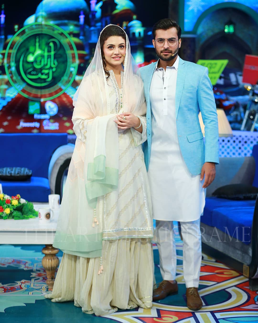 Zara Noor Abbas and Asad Siddique in Aaj TV Ramzan Entertainment