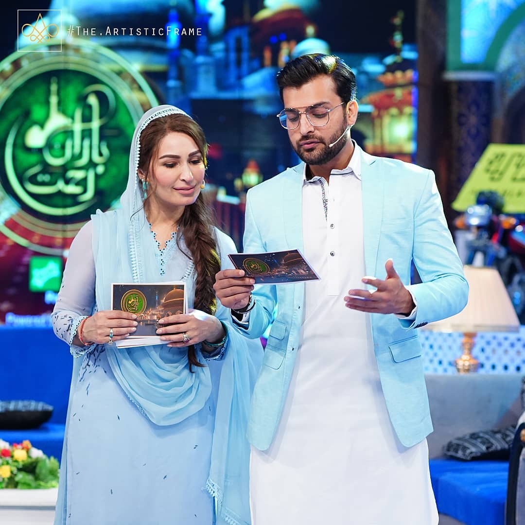 Zara Noor Abbas and Asad Siddique in Aaj TV Ramzan Entertainment 14 Zara Noor Abbas and Asad Siddique in Aaj TV Ramzan Entertainment