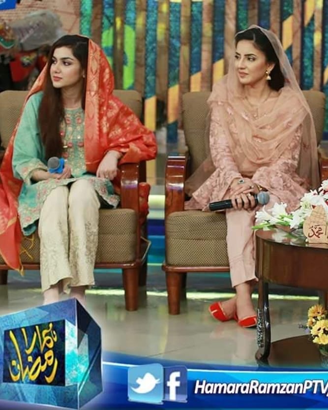 Awesome Photos of Bushra Amir and Tuba Amir in Ramzan Transmission of Ptv and Hum tv