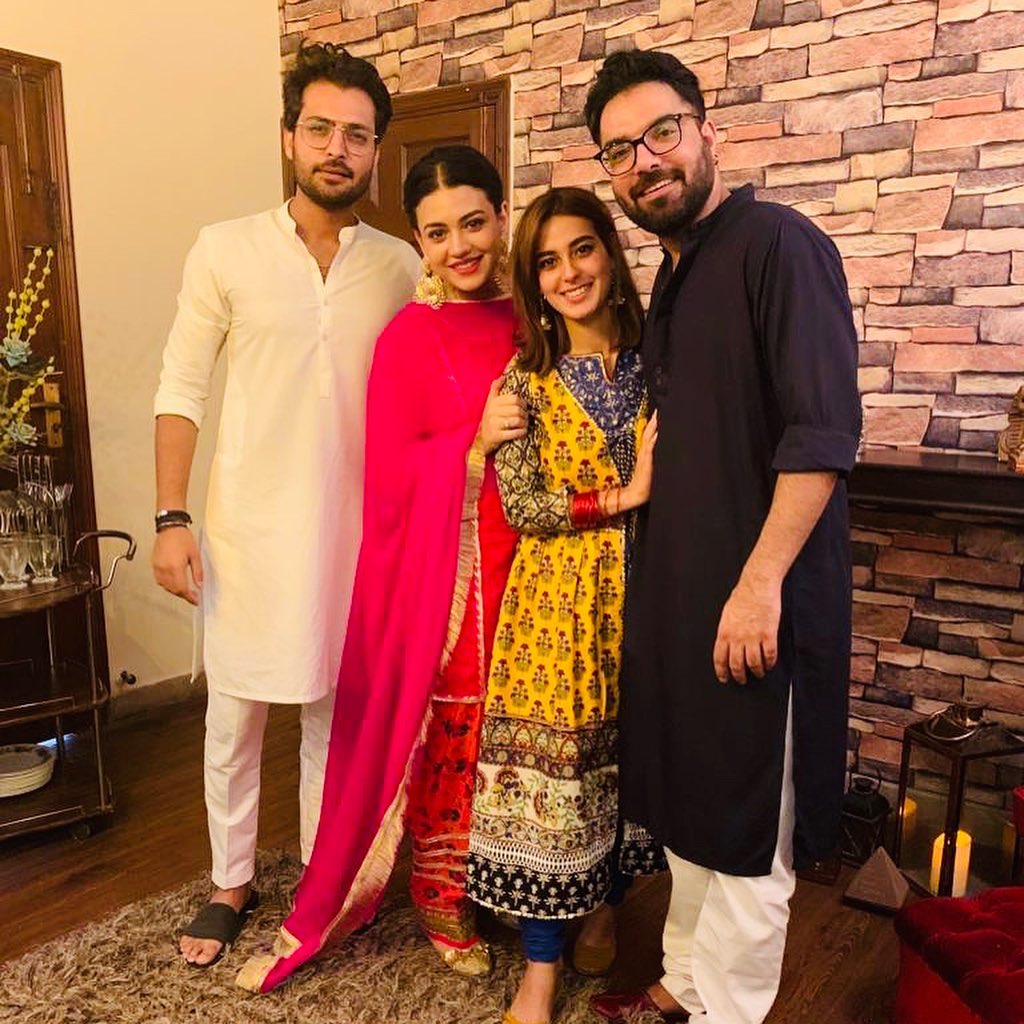 Iqra Aziz, Yasir Hussain, Zara Noor and Asad Siddique Celebrating Eid Together