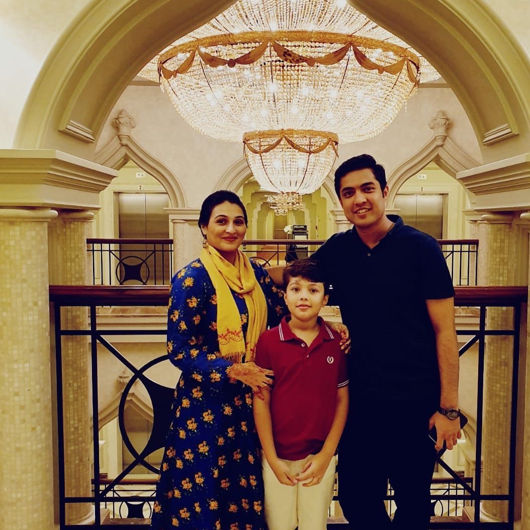 Iqrar ul Hassan Celebrated Eid in Qatar with his Wife Qurat ul Ain