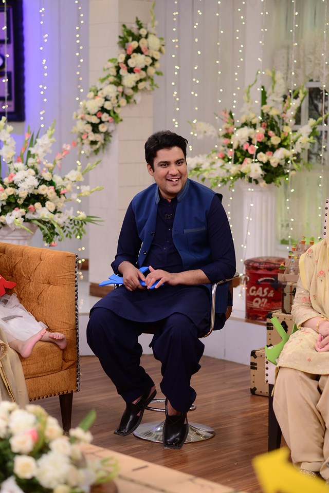 Iqrar ul Hassan with his Whole Family in Nida Yasir Morning Show