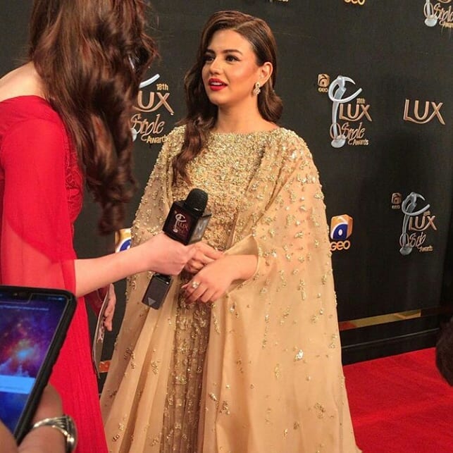 Famous Couple Zara Noor Abbas and Asad Siddique at Lux Style Awards