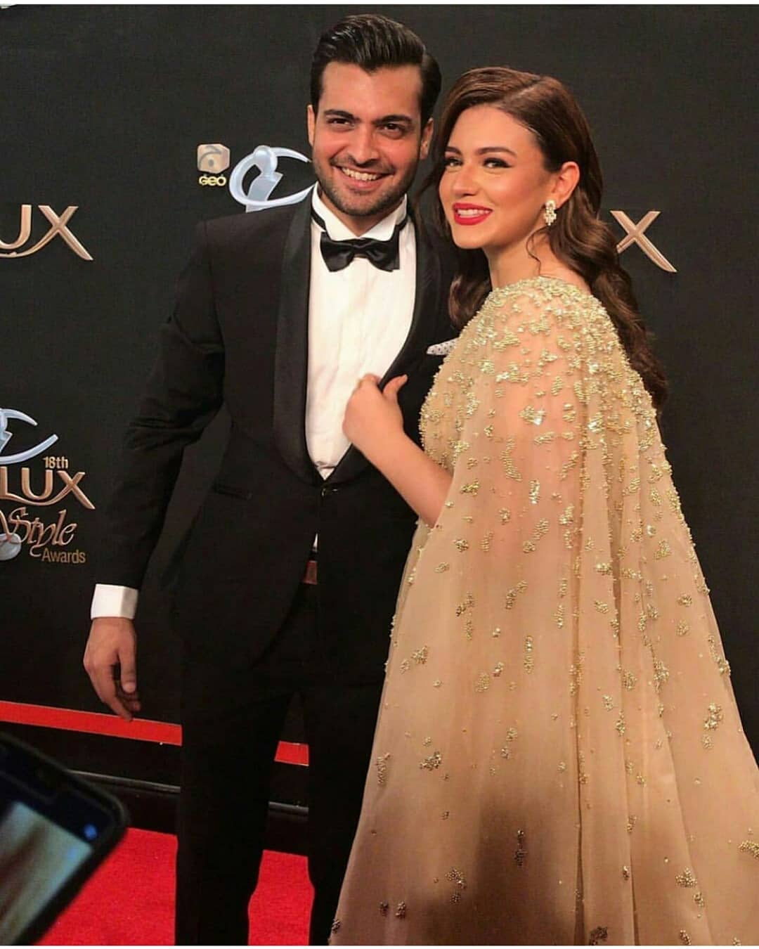 Famous Couple Zara Noor Abbas and Asad Siddique at Lux Style Awards