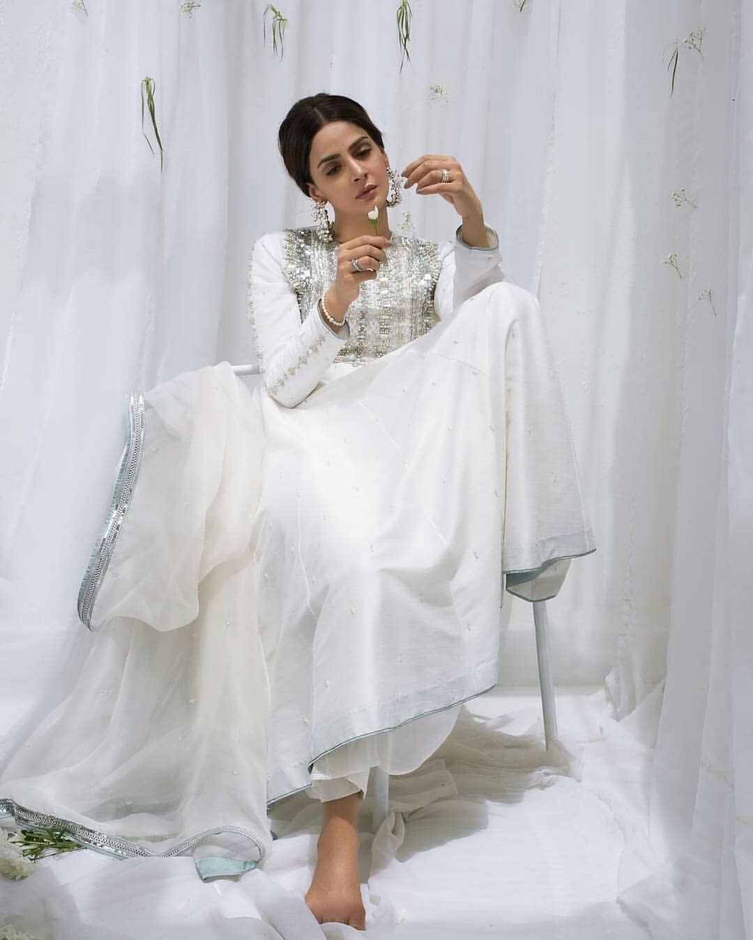 Gorgeous Saba Qamar Looking Stunning in White