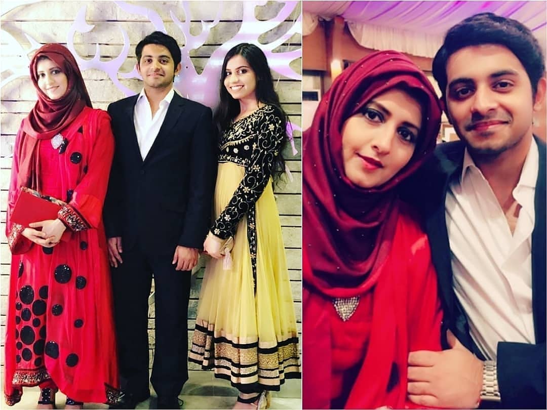 Bushra Amir Pictures with her Kids at a Wedding Event