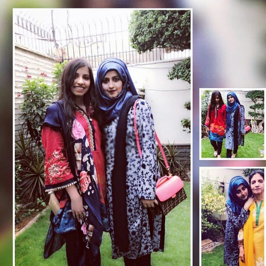 Bushra Amir Pictures with her Kids at a Wedding Event