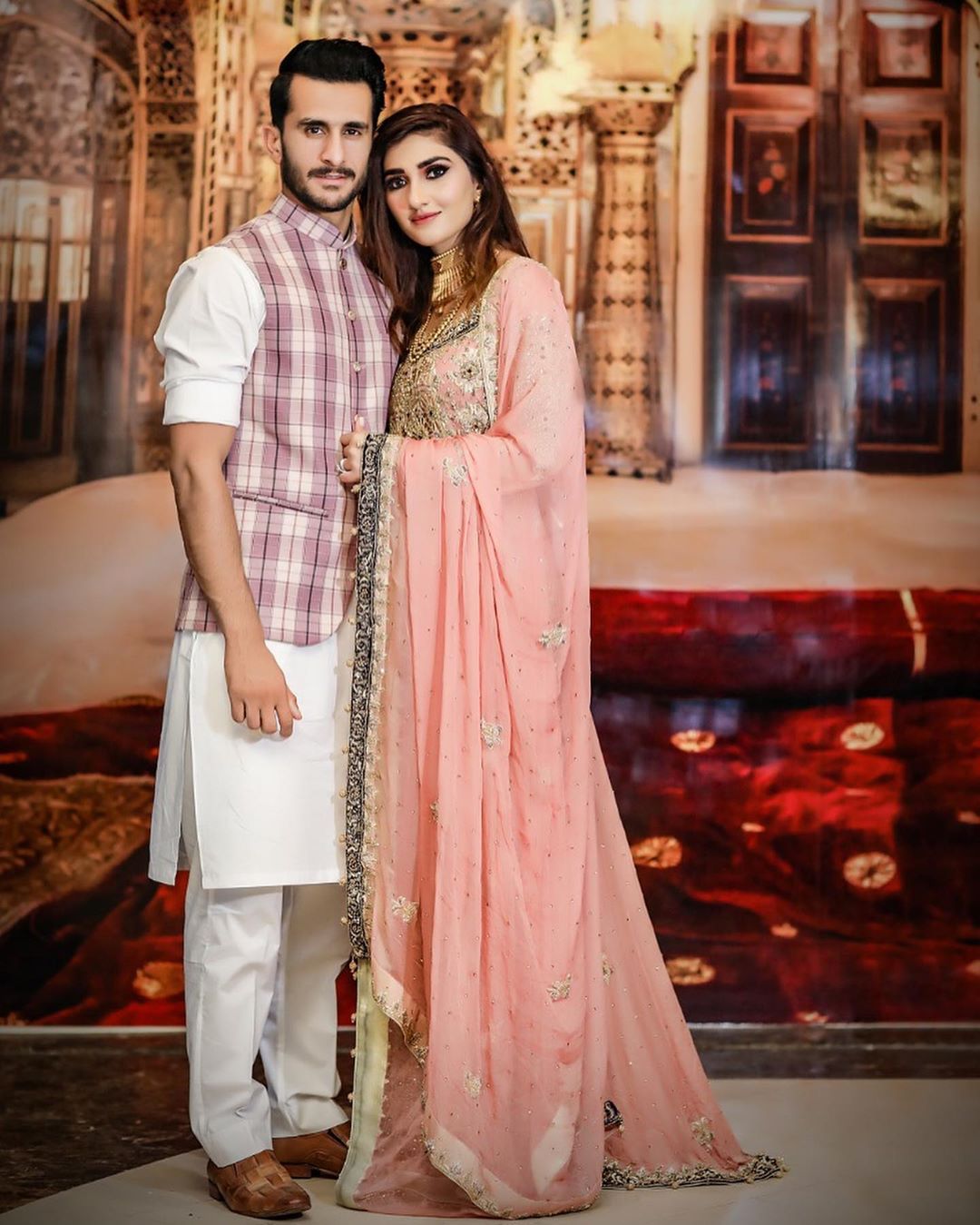 Hassan Ali with his Wife at Sania Mirza and Shoaib Malik Home in Dubai