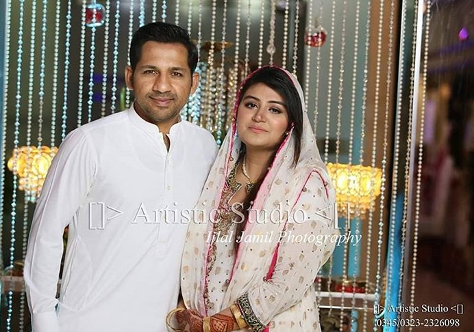 Cricketer Sarfaraz Ahmed with His Wife at Wedding of His Sister In Law