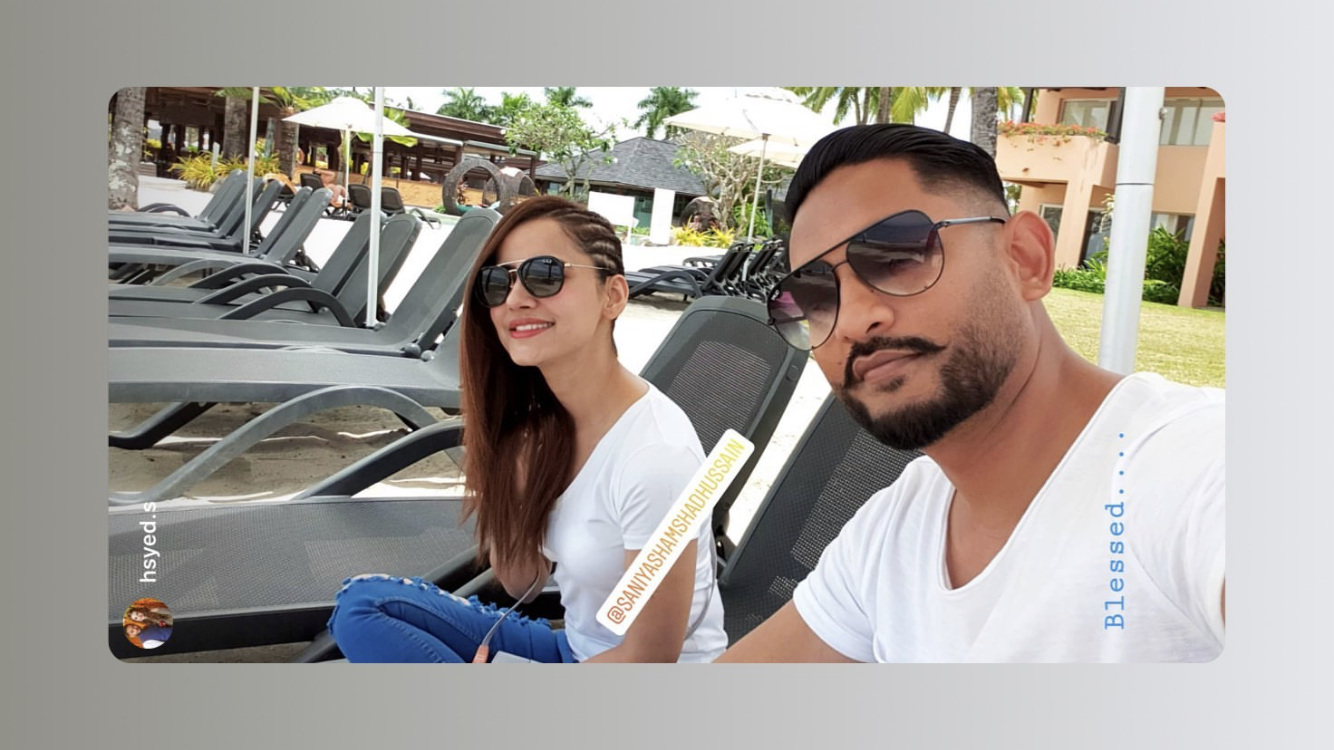 Beautiful Saniya Shamshad Celebrated Birthday with Husband in Fiji