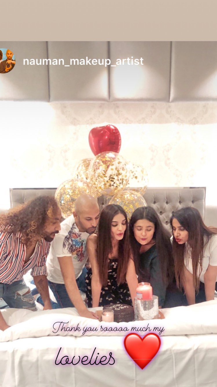 Sadia Khan Celebrating Birthday with Friends