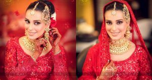 Iqra Aziz Beautiful Wedding Dress and Makeup Clicks