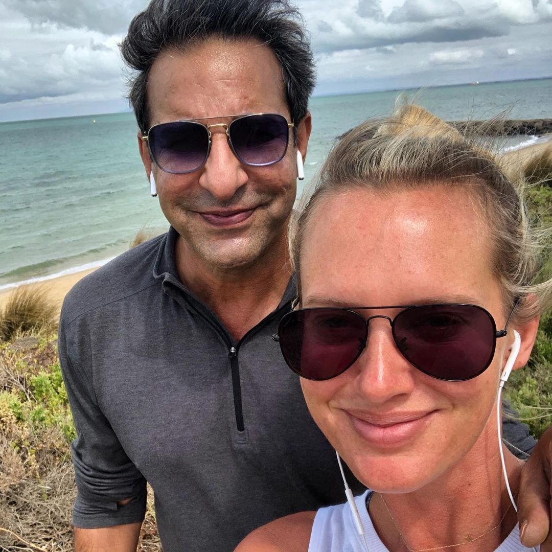 Wasim Akram with his Wife Shaniera in Australia Enjoying Vacations