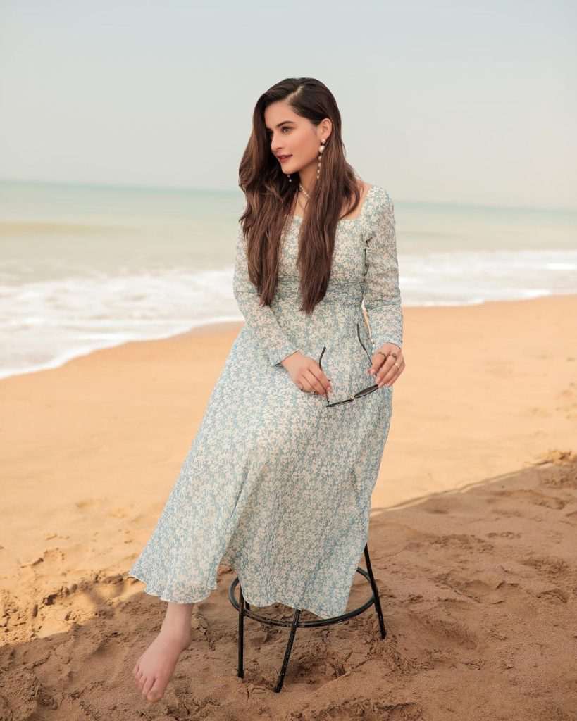 Aiman Khan donning stylish hues from her own collection By The Sea
