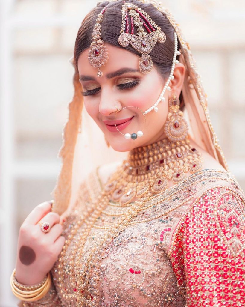 Kubra Khan Flaunts Beauty in Bridal Shoot for Hira Khan Makeup Studio