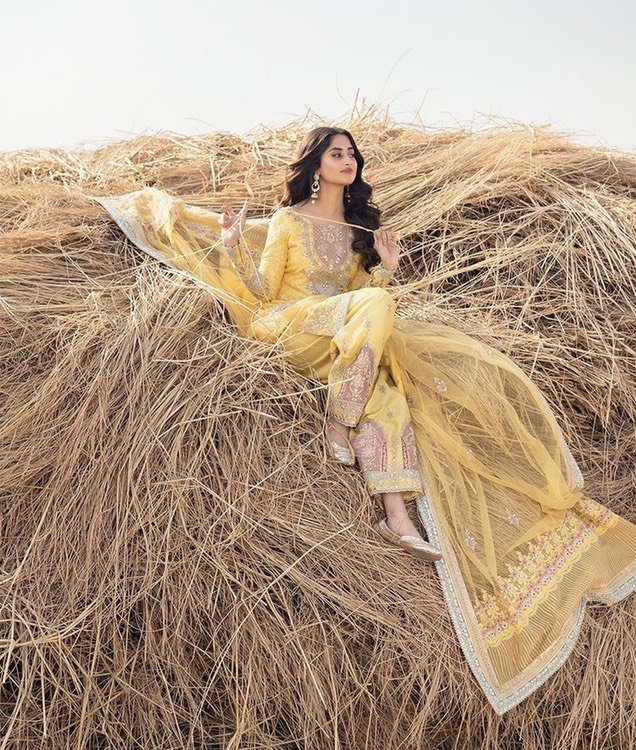 Sajal Aly And Bilal Abbas Photoshoot in Desi Mahol is so Attractive