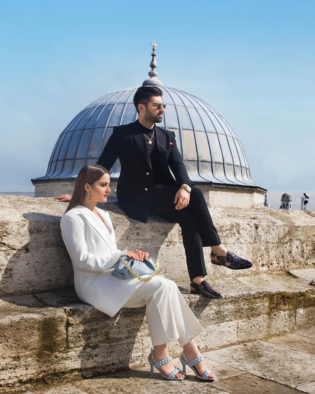 Aiman Khan and Muneeb Butt giving Boss Vibes in recent pictures