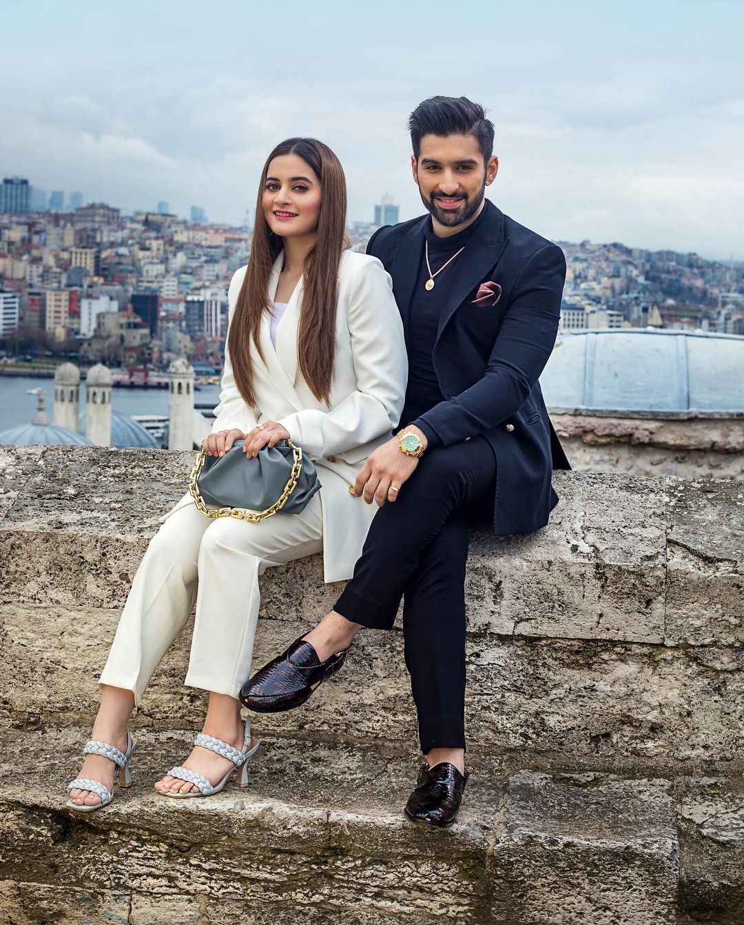 Aiman Khan and Muneeb Butt giving Boss Vibes in recent pictures