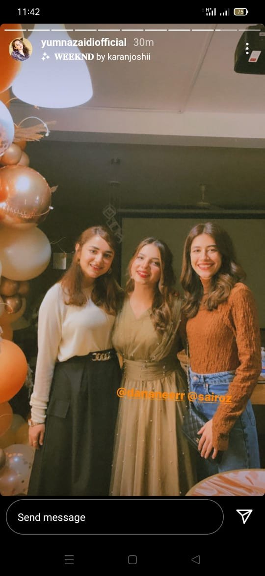 Dananeer celebrates her Birthday with Sinf-e-Aahan Cast