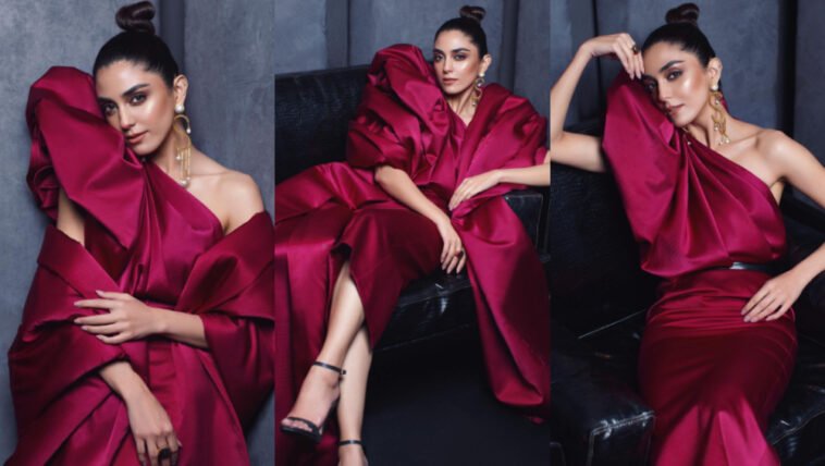 Maya Ali Flaunts Elegance in Red Velevet outfit