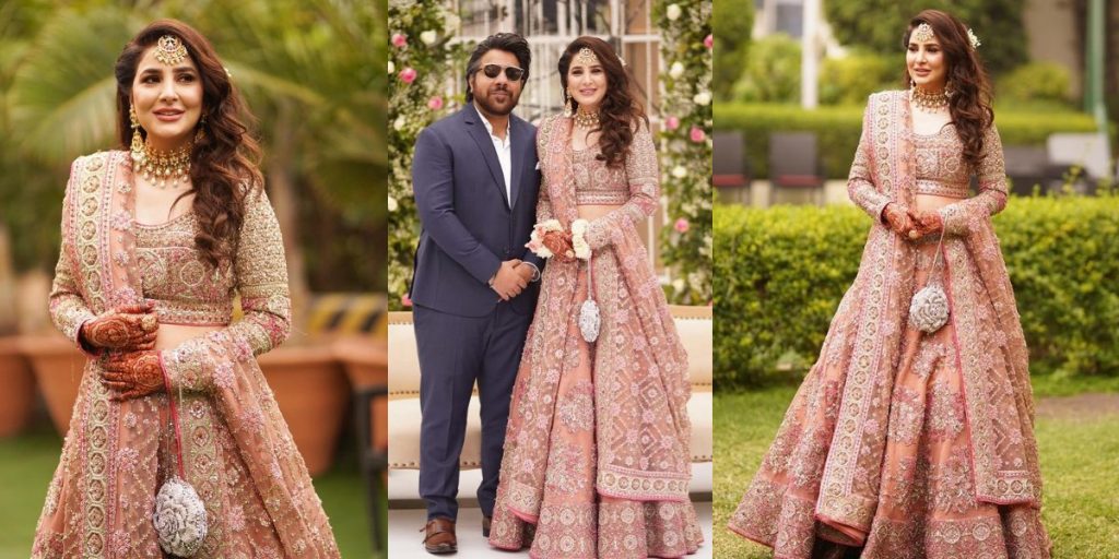 Areeba Habib Dazzles in Tea-pink Lehnga at her Walima | Dailyinfotainment Areeba Habib Dazzles in Tea-pink Lehnga at her Walima | Dailyinfotainment