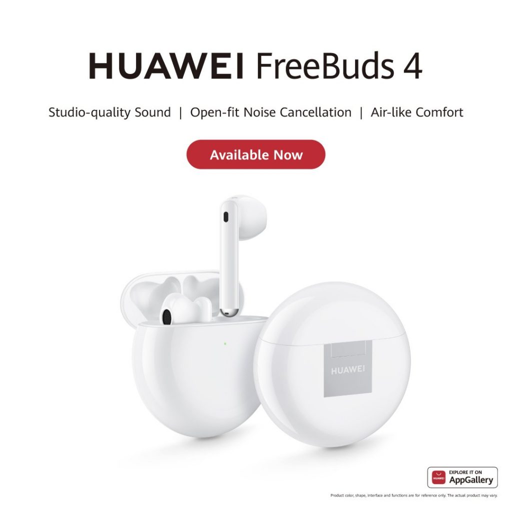 Huawei launches new TWS Bluetooth earbuds HUAWEI FreeBuds 4, leading the way in open-fit active noise cancellation