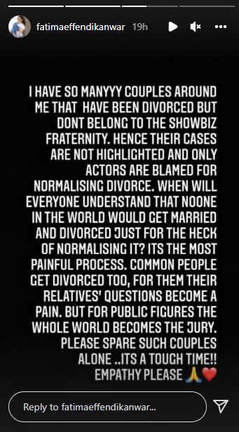 Divorce is not a routine thing for Actors - Fatima Effendi 3 Divorce is not a routine thing for Actors - Fatima Effendi