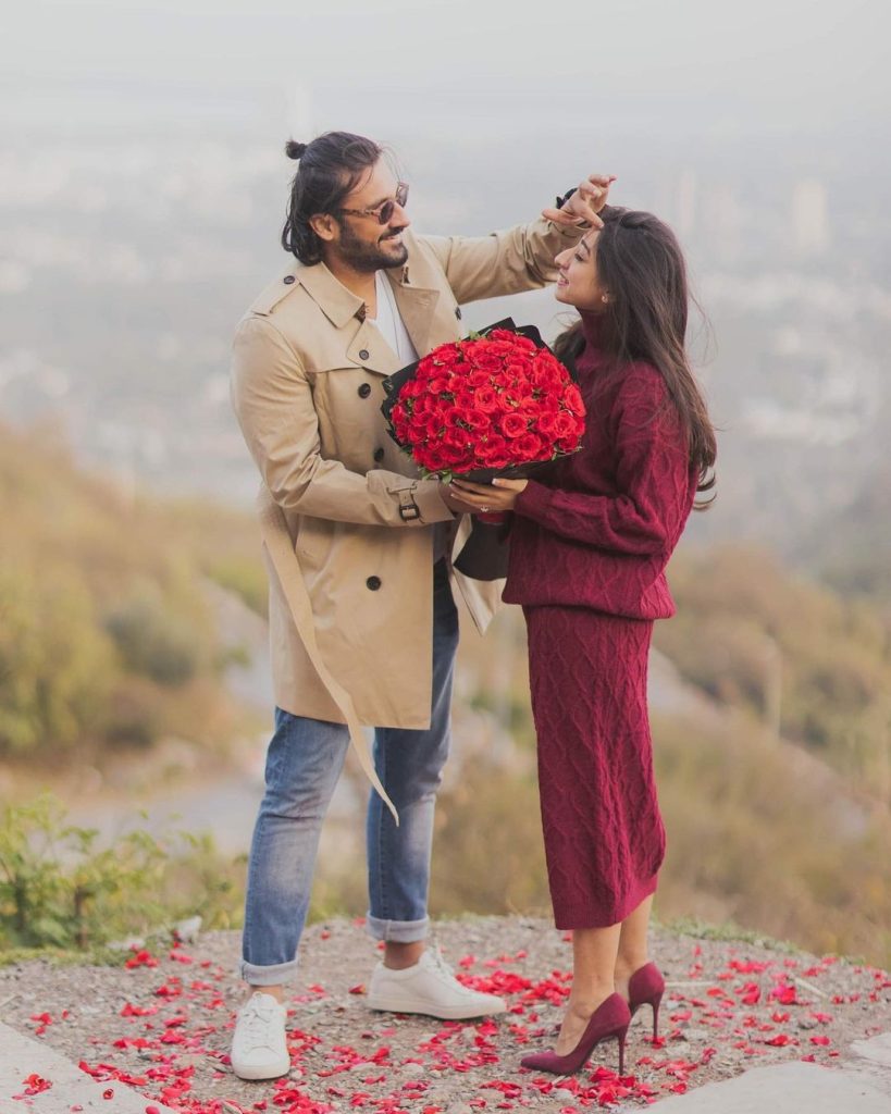 Mariyam Nafees Shares her Rosy Engagment Pictures
