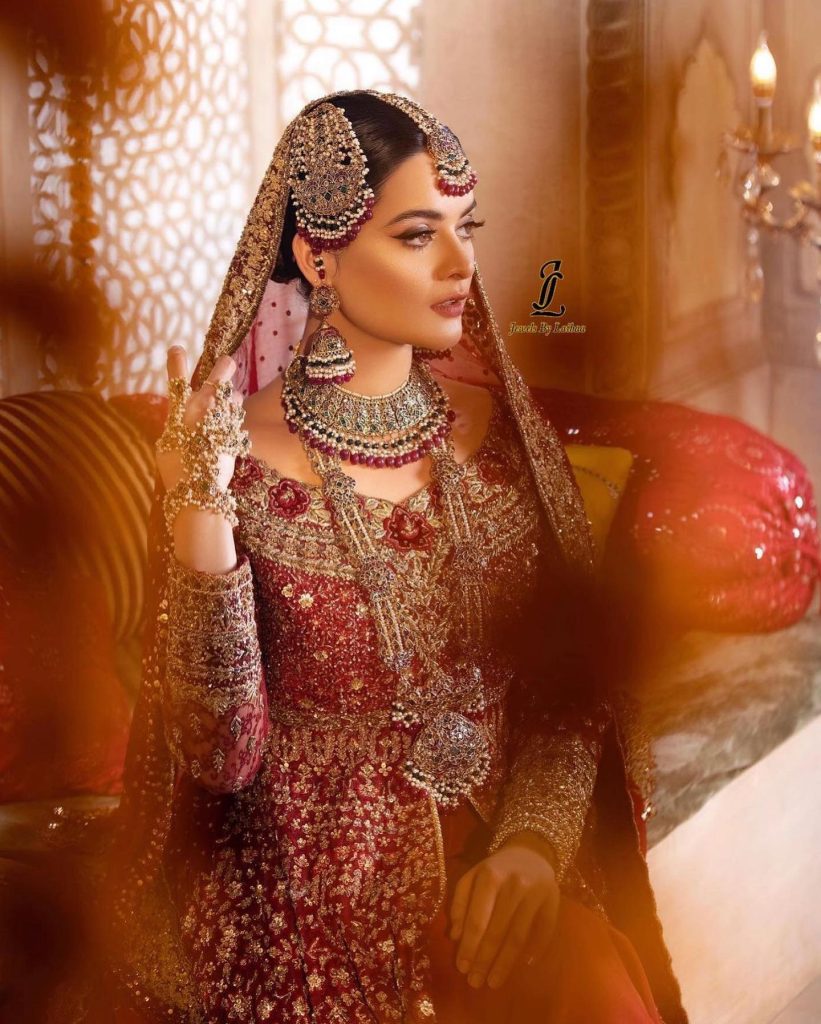 Minal Khan Spell Elegance in New Bridal shoot