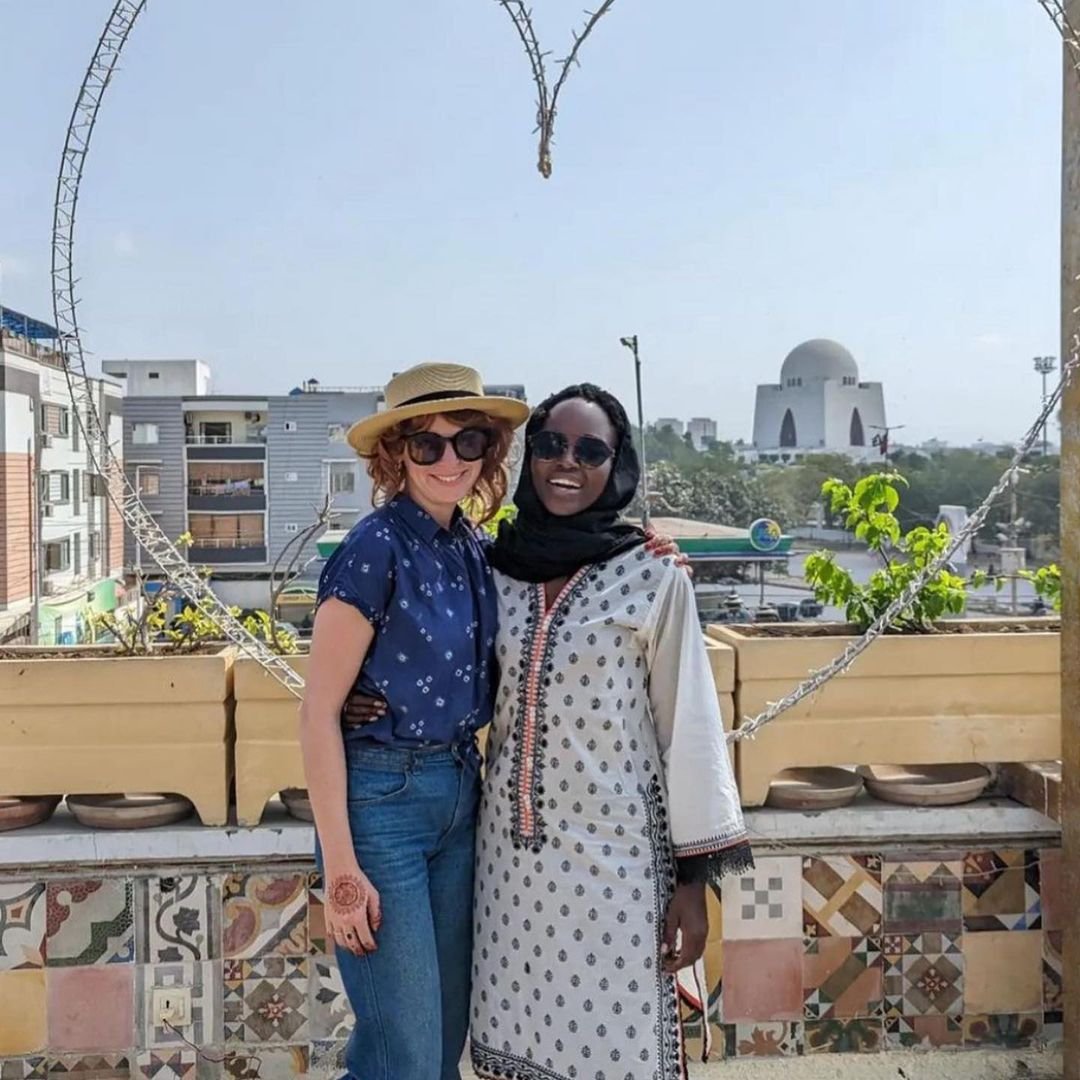 Oscar Winning Actress Lupita Nyongo exploring Karachi
