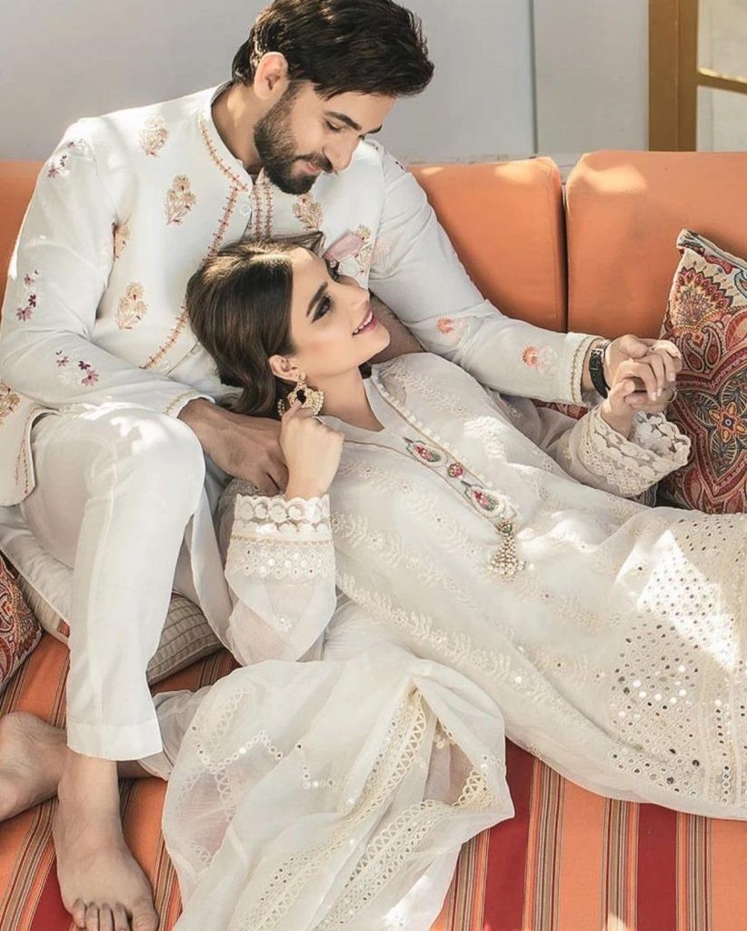 Saboor Aly channels her Desi Diva vibes in Pishwas 3 Ali Ansari and Fitrat star Saboor Aly