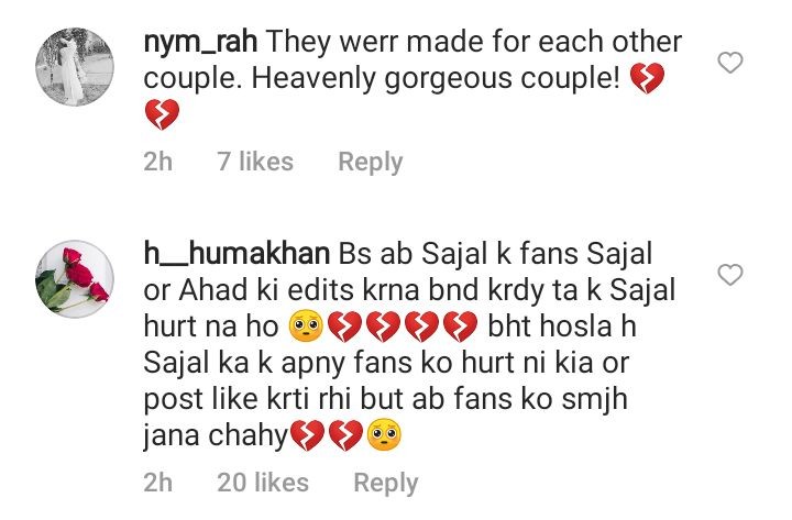 Sajal Aly and Ahad Raza Mir are Separated - Sajal Confirms