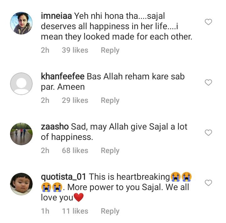 Sajal Aly and Ahad Raza Mir are Separated - Sajal Confirms