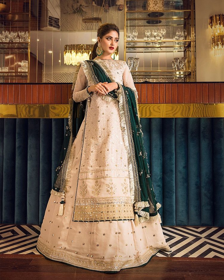 Sajal Aly sets the Tone for Wedding Season with Festive Attires