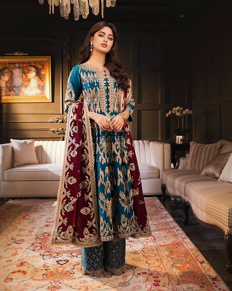 Sajal Aly sets the Tone for Wedding Season with Festive Attires