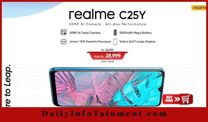 realme C25Y price drop - Now get in PKR 28,999/-